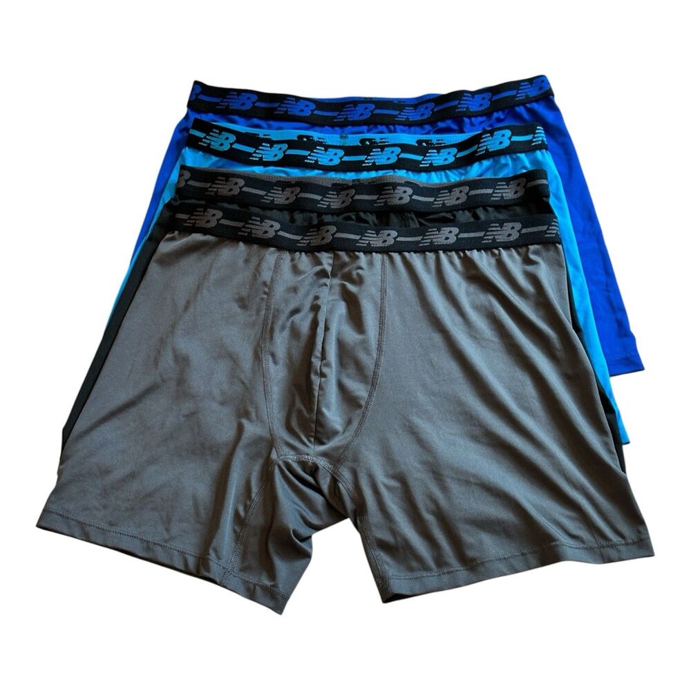 New Balance Mens XL Boxer Briefs Performance Athletic Underwear-4 Pack